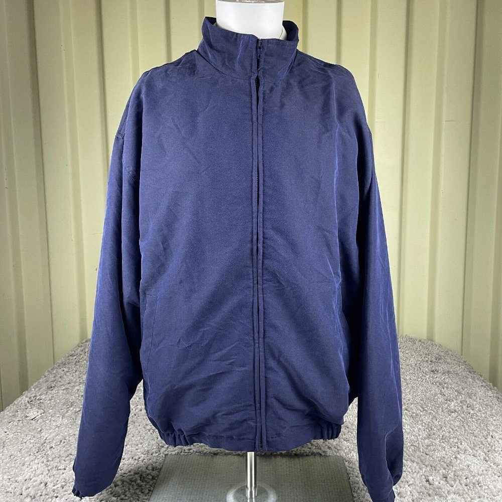 Camp David Jacket Men's Size X-Large Blue Full Zip Pockets Windbreaker